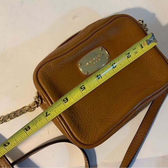MICHAEL KORS Brown Pebble Leather Mini Crossbody  Bag - Picture 7 of 12
